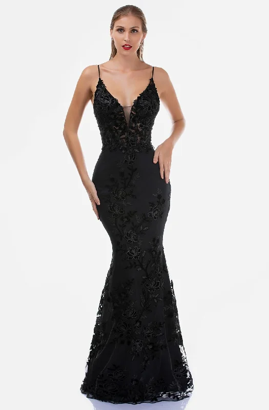 Your Best Deals Are Here!Nina Canacci - 2240 V-Neck Embroidered Long Dress