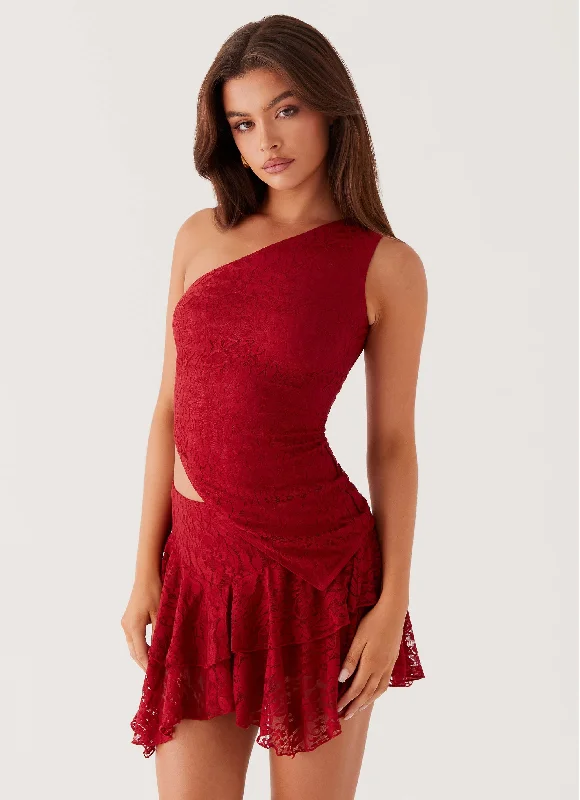 Flash Sale – Act Fast!Party All Night Frill Mini Skirt - Maroon
