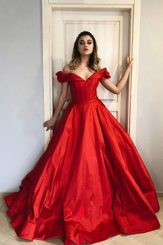 Grab Yours Before It’s Too Late!Pick-up Off-the-shoulder Satin Red Evening Dresses vestido de fiesta Grab Yours Before It’s Too Late!Pick-up Off-the-shoulder Satin Red Evening Dresses vestido de fiesta