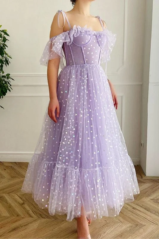 Unmissable Offers Await!Purple Tulle Boho Prom Dresses Long Gown    cg21554
