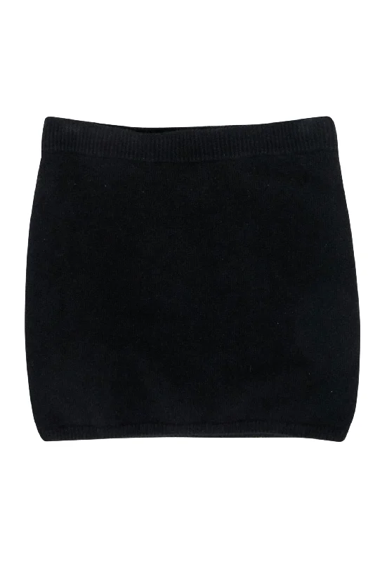Unlock Huge Savings Now!Reformation - Black Cashmere Mini Skirt Sz M