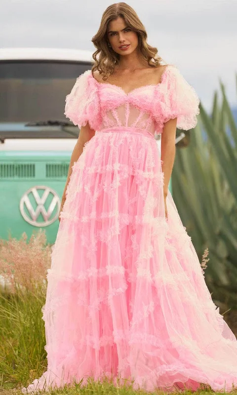 Only a Few Left – Order Now!Sherri Hill 55558 - Sweetheart Ruffled Prom Gown