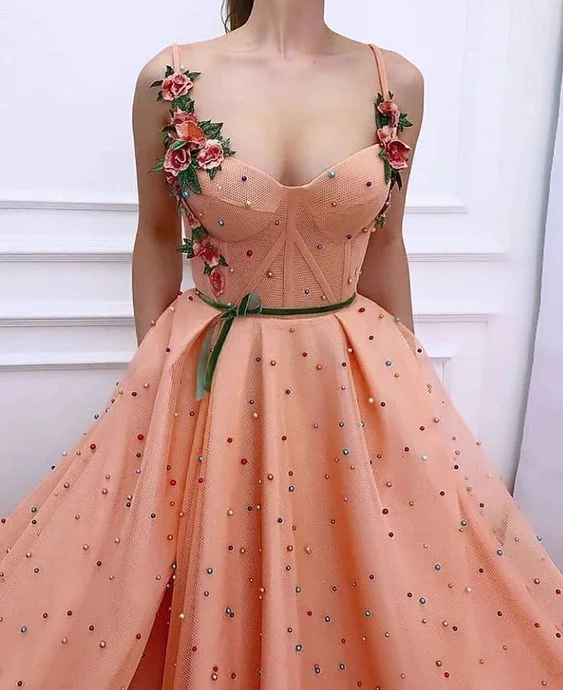 Special Offer – Act Fast!Unique Long Tulle Long Prom Dress, Evening Dress    cg21480