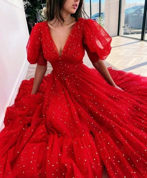 More Discounts, More Joy!Unique Long Tulle V Neck Long Prom Dress, Evening Dress cg21479 More Discounts, More Joy!Unique Long Tulle V Neck Long Prom Dress, Evening Dress cg21479