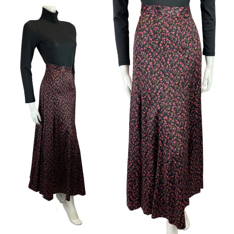 Huge Savings – Act Now!VINTAGE 60s 70s BLACK PINK GREEN FLORAL DITSY BOHO PRAIRIE MAXI SKIRT 4 Huge Savings – Act Now!VINTAGE 60s 70s BLACK PINK GREEN FLORAL DITSY BOHO PRAIRIE MAXI SKIRT 4