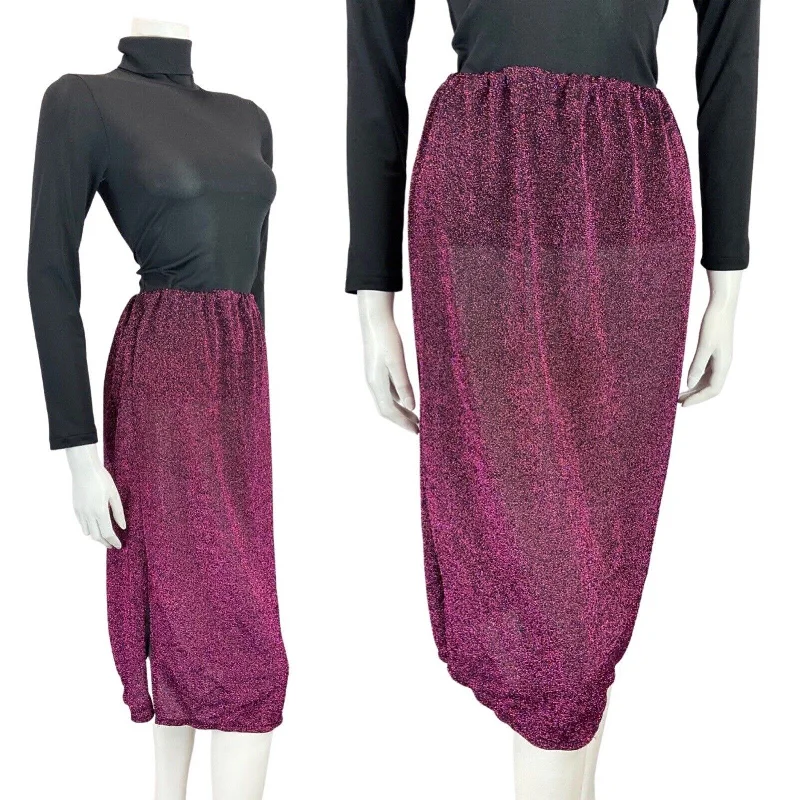 Mega Sale Happening Now!VINTAGE 60s 70s PURPLE BLACK GLITTER DISCO PARTY SHEER KNEE-LENGTH SKIRT 8 10 Mega Sale Happening Now!VINTAGE 60s 70s PURPLE BLACK GLITTER DISCO PARTY SHEER KNEE-LENGTH SKIRT 8 10