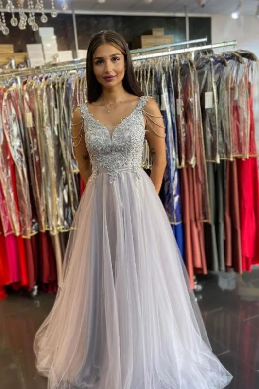Huge Price Cuts Await!Women Sleeveless Silver Lace A-Line Prom Dresses Long cg21523 Huge Price Cuts Await!Women Sleeveless Silver Lace A-Line Prom Dresses Long cg21523