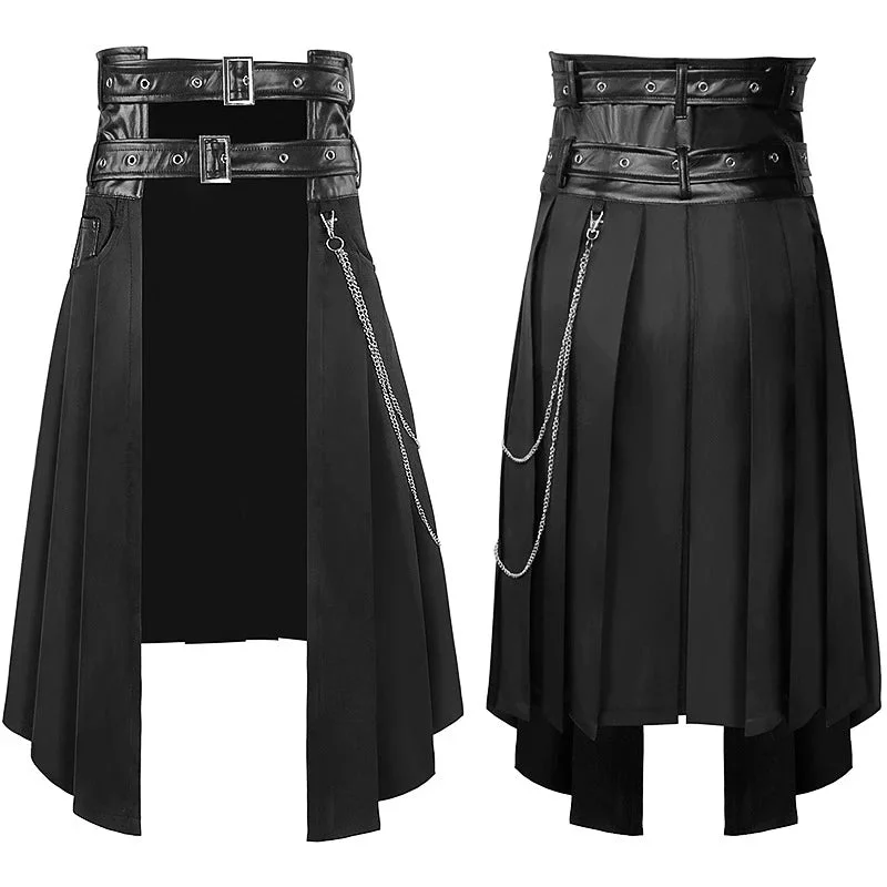 Best Price of the Season!Women Steampunk Men Skirts Medieval Cosplay Pirate Punk Maxi Shirring Dress Gothic Black Sexy Corset Matching Skirts