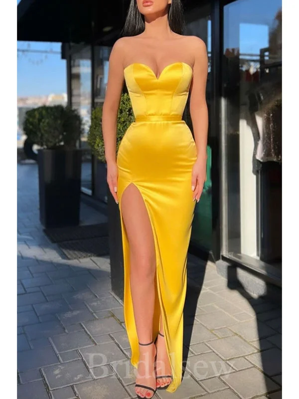 Sale Alert – Get Ready to Shop!Yellow Strapless Mermaid Sexy Elegant Black Girls Slay Women Long Evening Prom Dresses PD596 Sale Alert – Get Ready to Shop!Yellow Strapless Mermaid Sexy Elegant Black Girls Slay Women Long Evening Prom Dresses PD596