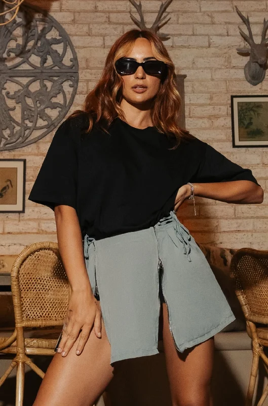 Buy More, Pay Less!Zip Up Grey Skirt