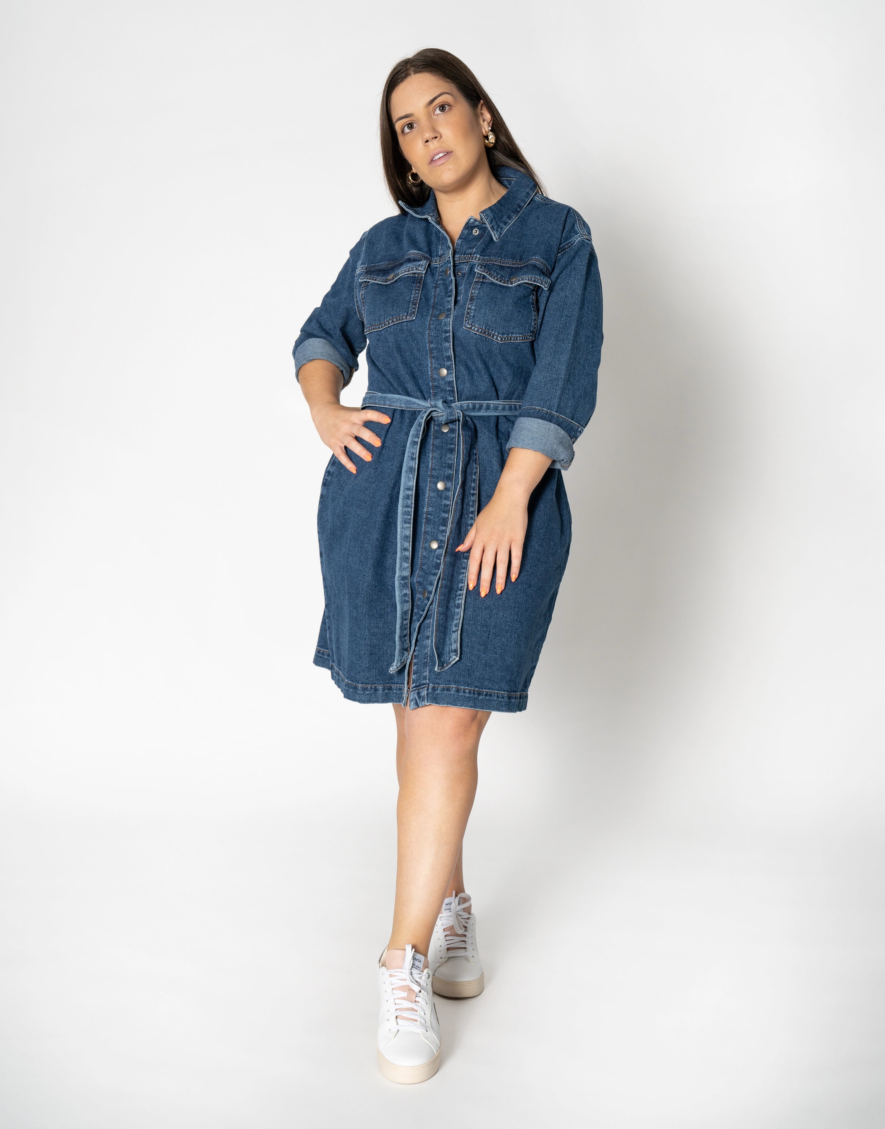 Shop Before It’s Gone!Above Knee Denim Dress