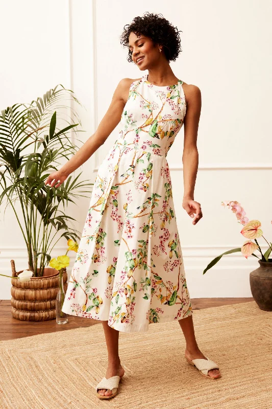 Special Discounts Inside!Alyssa Gardenia Bird Dress
