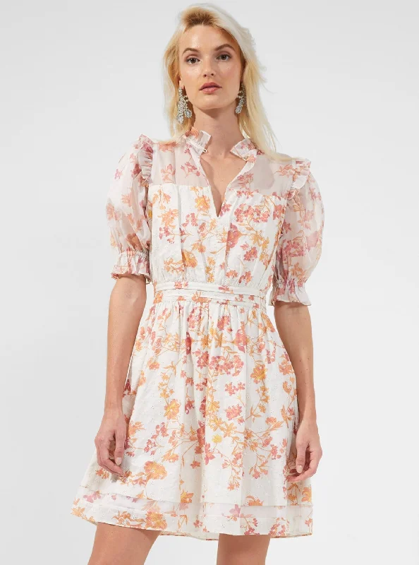 Unlock Huge Savings Now!Diana Print Puff-Sleeve Dress