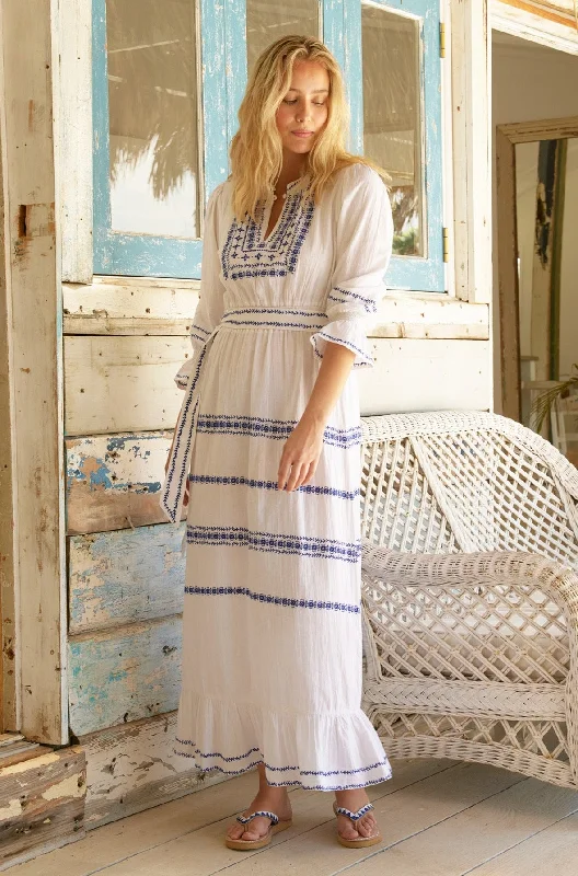 Best Offers of the Month!Freida Dress | White/Cobalt