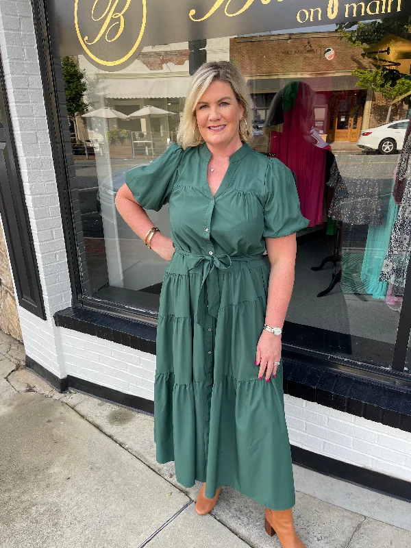 Score Big Savings Today!Green Apple Long Dress