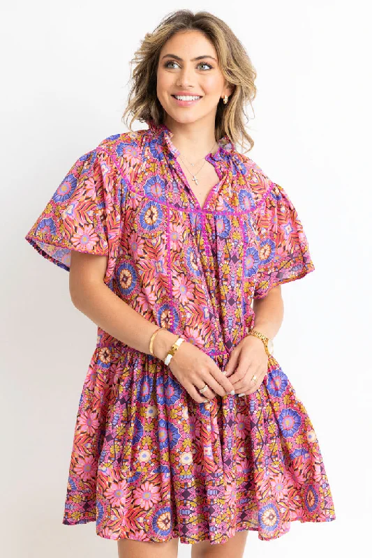 Your Discount is Waiting!Kaleidoscope Vneck Tier Dress