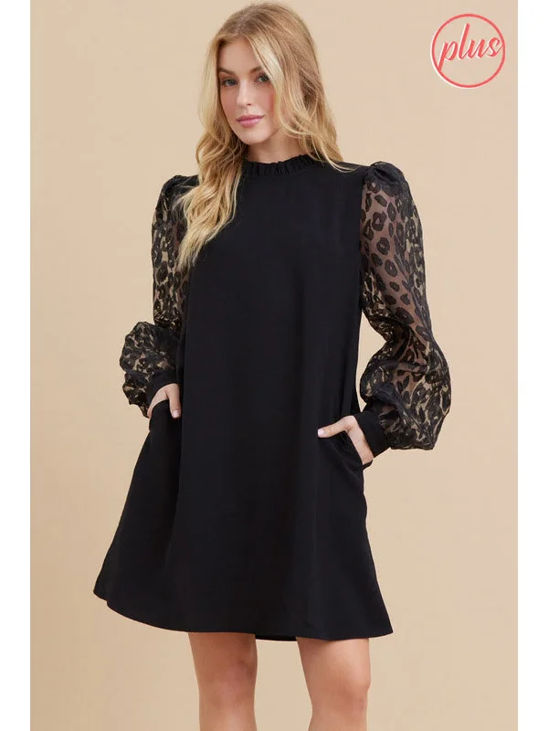 Your Dream Deal is Here!Little Black Leopard Dress