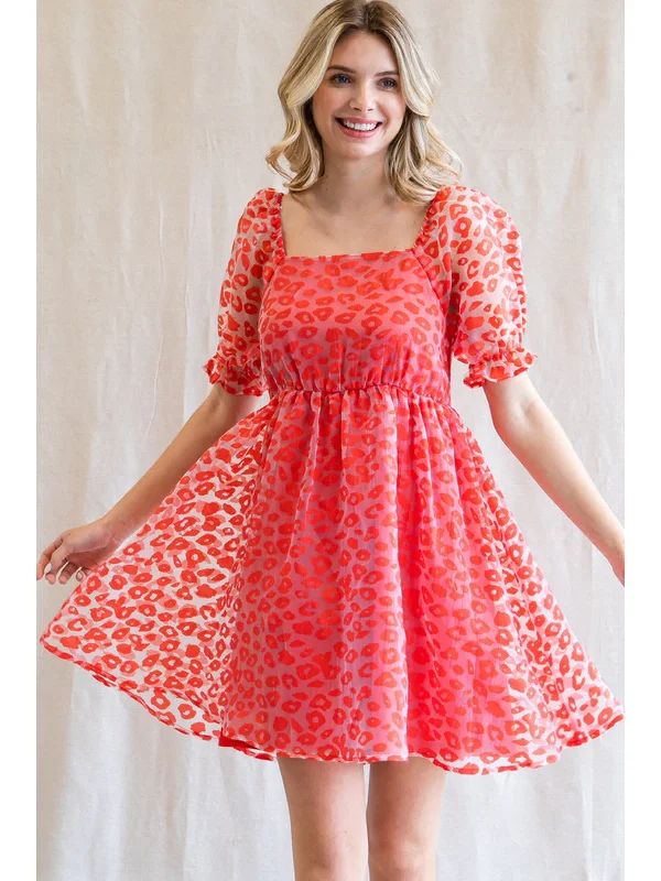 The Best Offers Are Here!Mesh Leopard Print Baby Dress