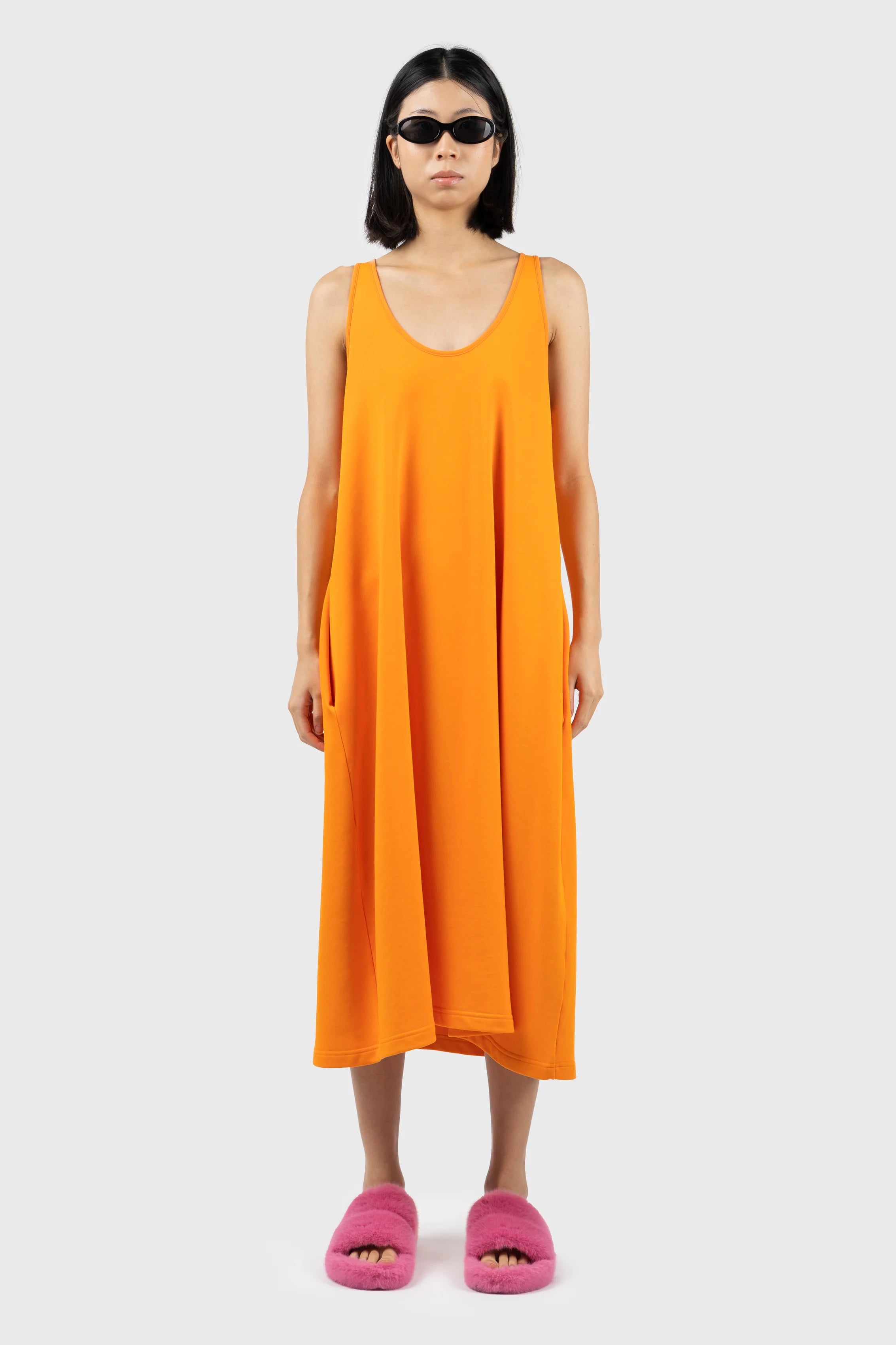 Score Big Savings Today!Orange Heavyweight Jersey Dress