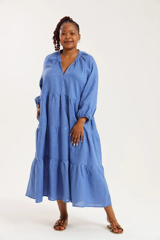 Steals and Deals Await!Poppy Dress- Blue