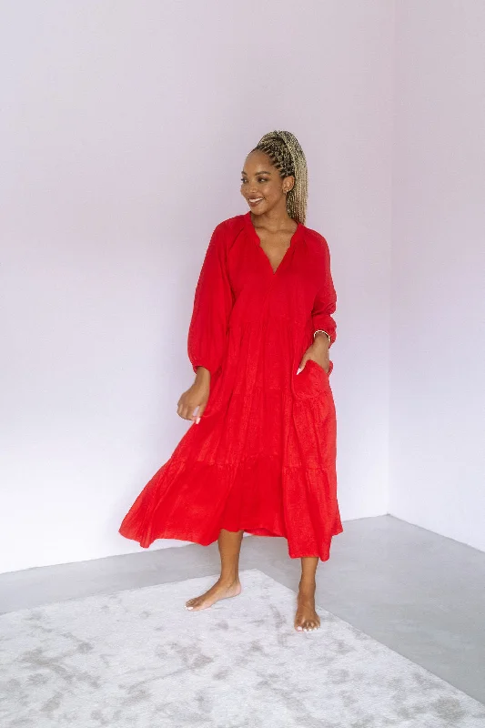 Price Drop Alert!Poppy Dress- Red