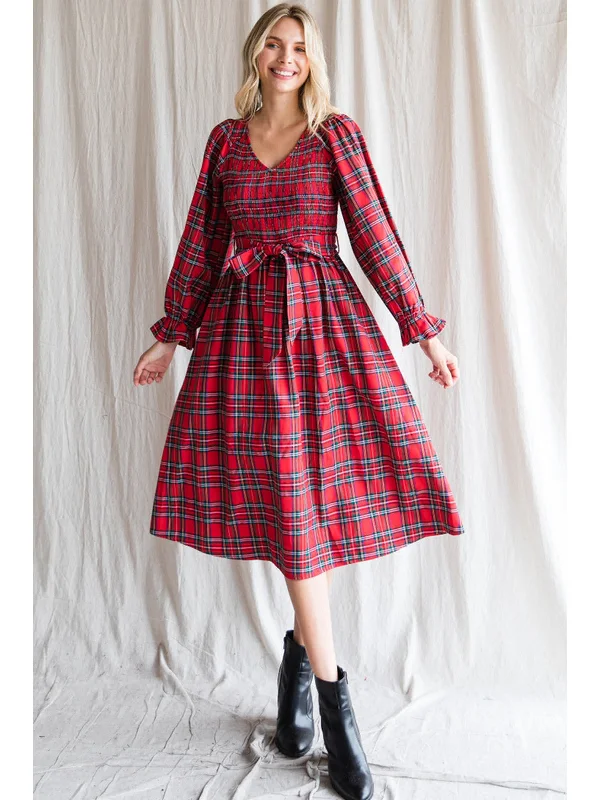 Save Money, Shop Happy!Pretty In Plaid Holiday Dress