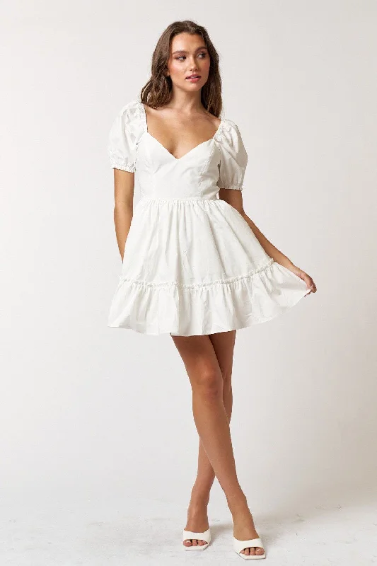 Shop the Hottest Deals!Puff sleeve babydoll dress