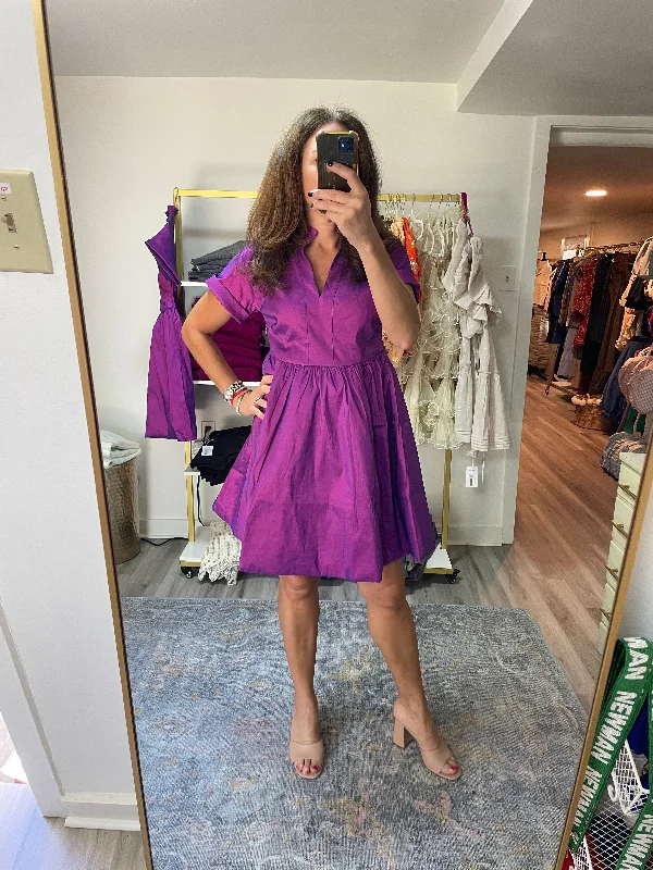 Get More for Less!Taffeta Collared Dress