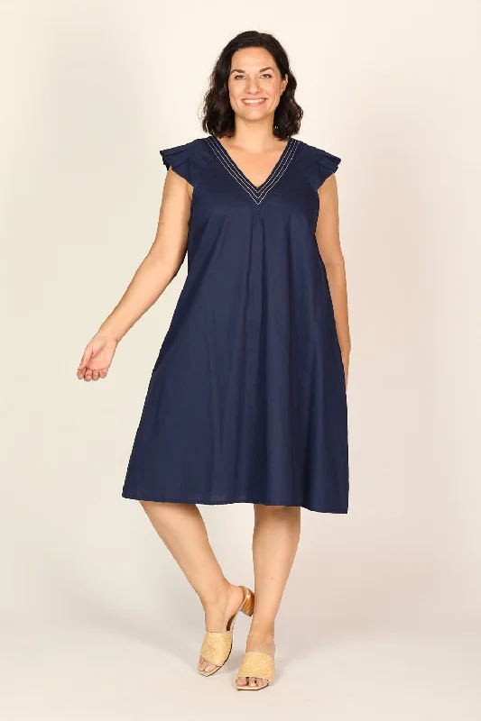 Score Big Savings Today!Rivka Poplin Short Dress in Capri Cove