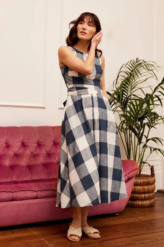 Don’t Wait – Shop Today!Roberta Indigo Plaid Dress