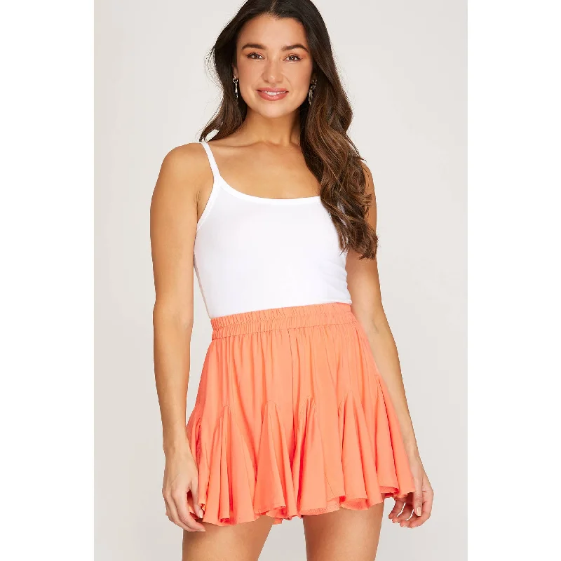 Score Huge Discounts Today!Ruffled Hem Woven Shorts