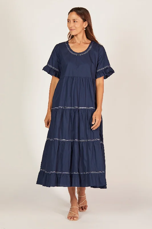 Flash Deals – Act Quickly!Sabre Poplin Frill Dress in Capri Cove