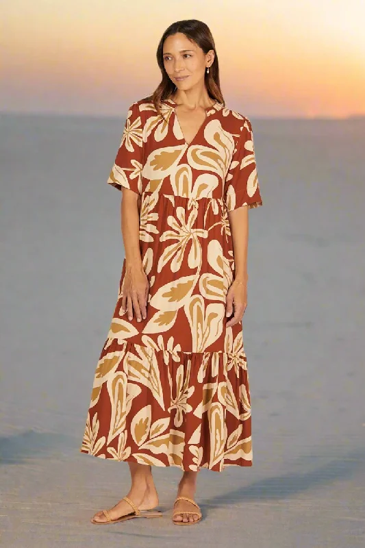 Shop the Hottest Deals!Sabre V-Neck Dress in Malibu Sunset