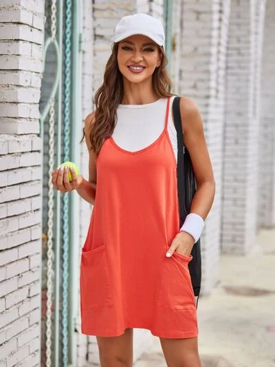 Save Money, Shop Happy!Scoop Neck Cami Dress and Shorts Set