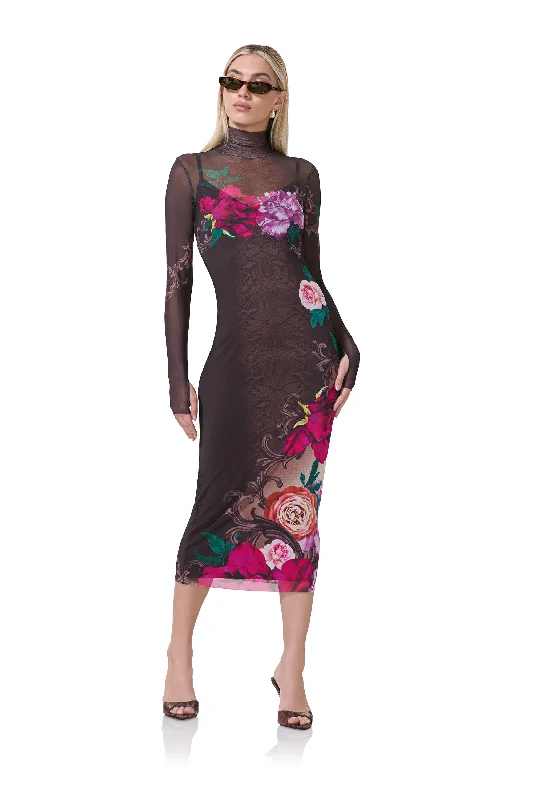 Limited Time Offer!Shailene Dress - Snake Floral