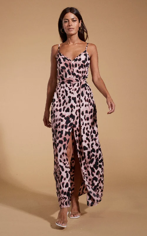 Shop More, Spend Less!Sookie Slip Dress in Blush Leopard
