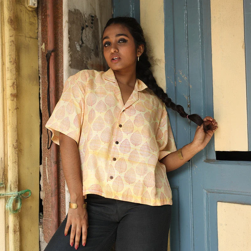 Bigger Savings, Better Shopping!Bamboo Fabric Printed Shirt for Men & Women | Half Sleeves | Butter Yellow Bigger Savings, Better Shopping!Bamboo Fabric Printed Shirt for Men & Women | Half Sleeves | Butter Yellow