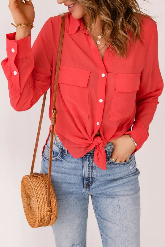 Act Fast – Limited Time Savings!Button-Up Shirt with Pockets