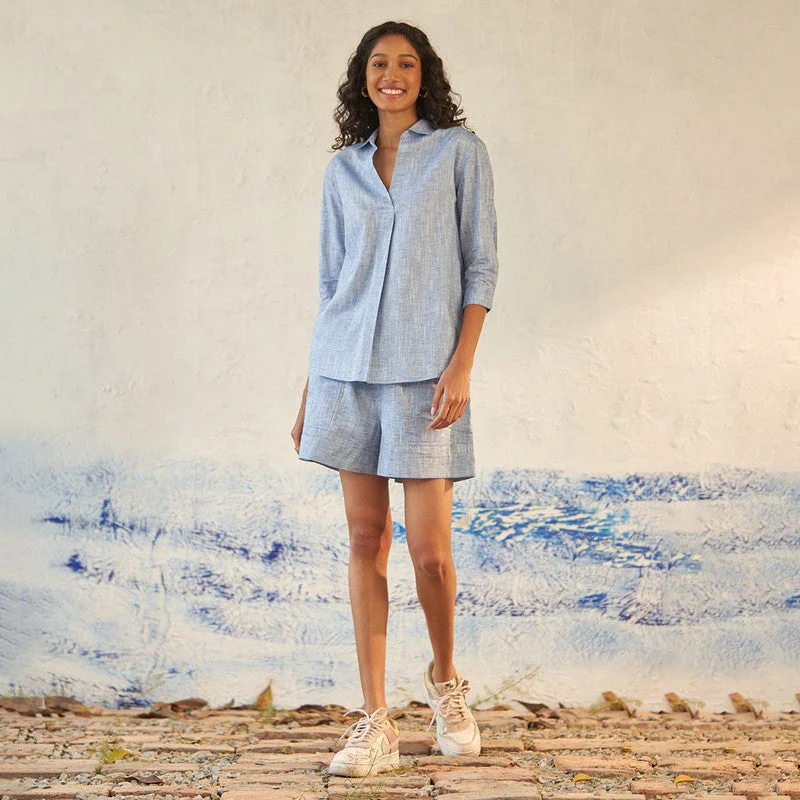Your Best Deals Are Here!Cotton Co Ord Set for Women | Deep Blue | Shorts & Top