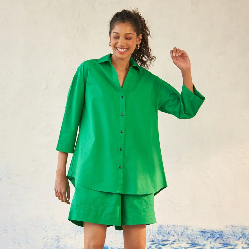 Sale Alert – Get Ready to Shop!Cotton Shirt for Women | Oversized | Green