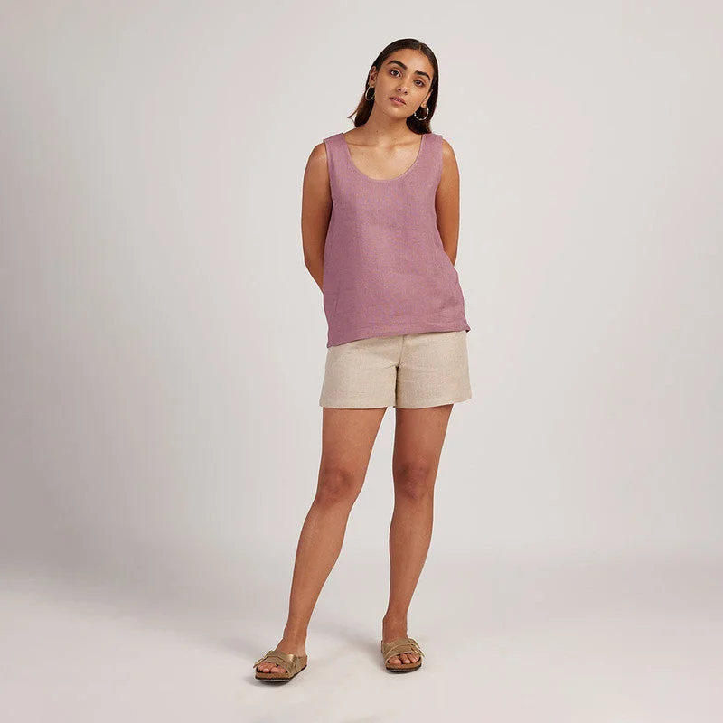 Great Deals, Just for You!Linen Pink Tank Top For Women | Sleeveless