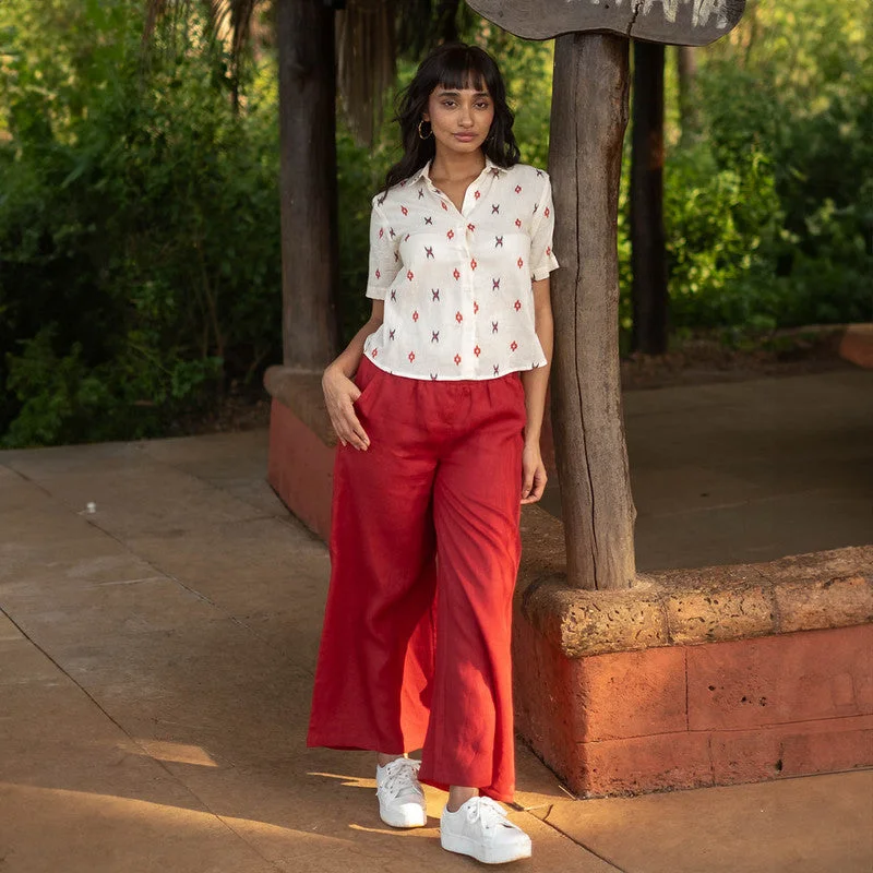Mega Sale Happening Now!Organic Cotton Shirt for Women | Off-White Dobby