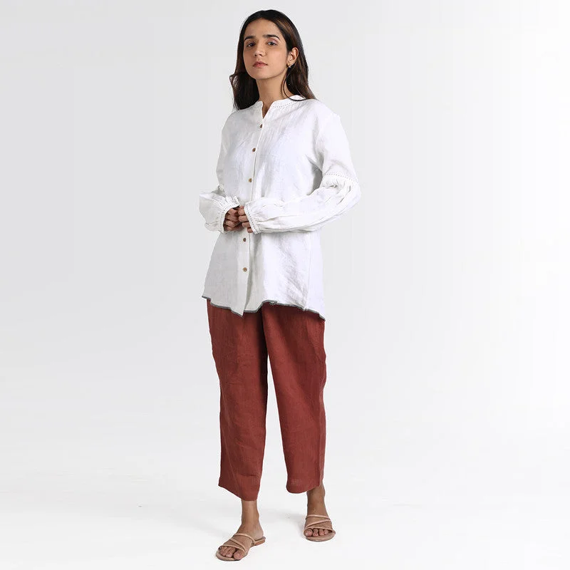 Buy More, Pay Less!Pure Linen Shirt | White