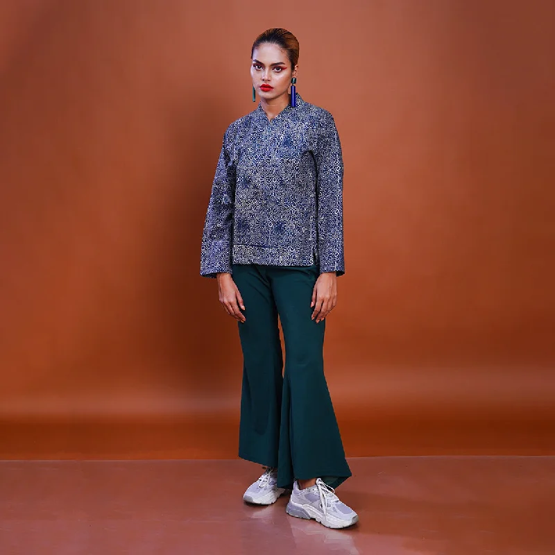 Shop Now and Save!Cotton Shirt For Women | Geometric Pattern | Indigo