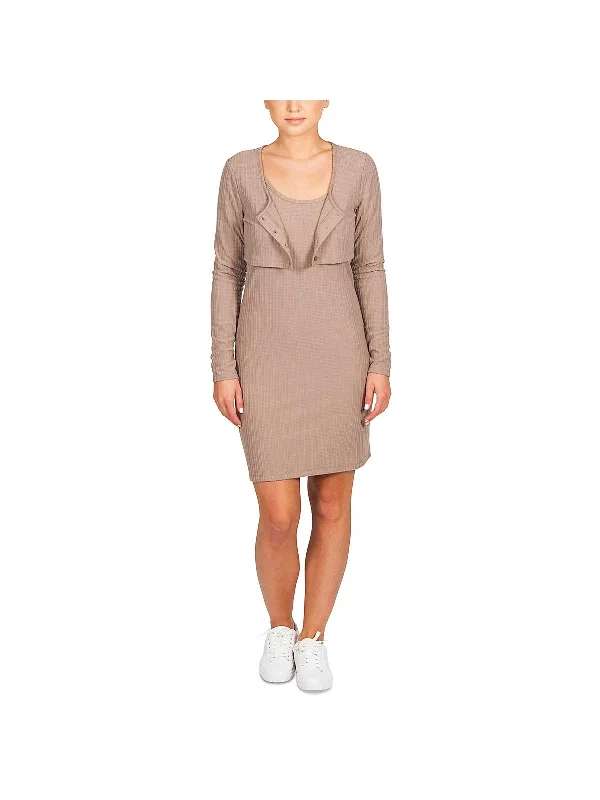 Shop Before It’s Gone!Juniors Womens Cardigan Tank Two Piece Dress