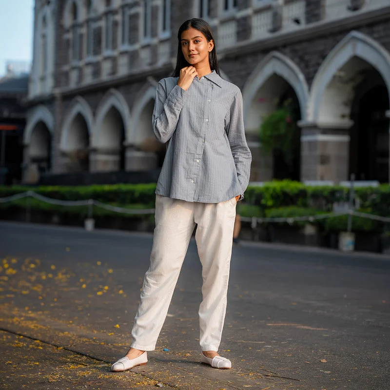 Flash Sale – Act Fast!Cotton Shirt for Women | Grey | Button Down