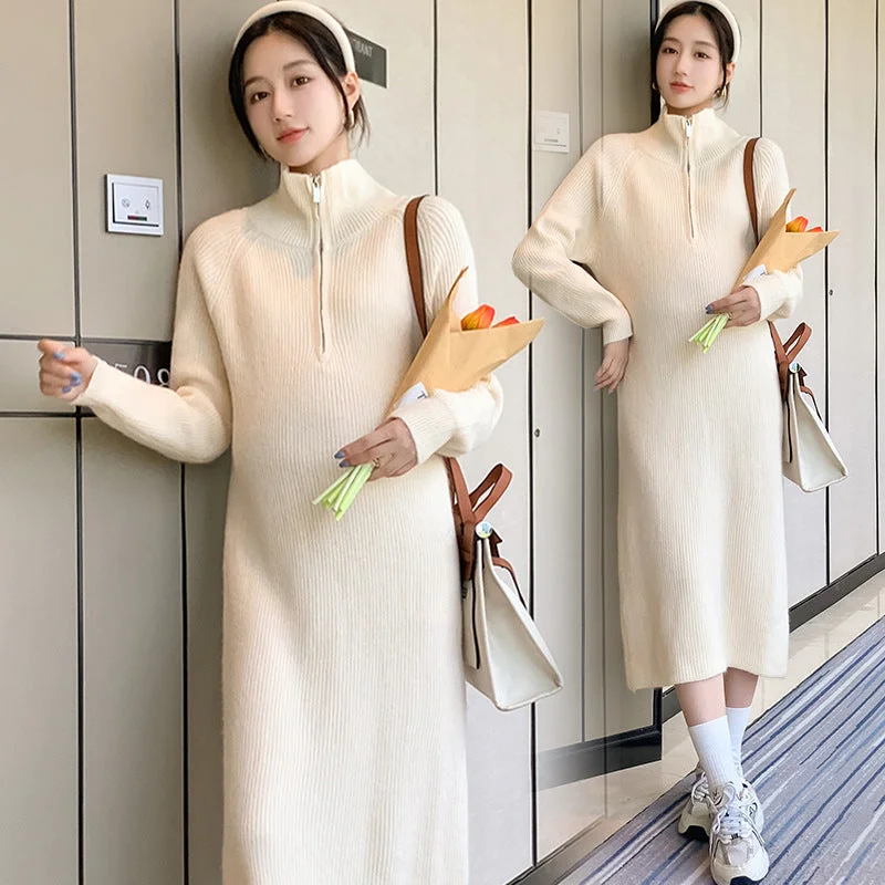 Unmissable Offers Await!NiDELL Maternity Dress . Autumn and Winter Loose Mid-Length Sweater Winter Inner Wear Knitted Bottoming Shirt Trendy Mom Maternity Dress Unmissable Offers Await!NiDELL Maternity Dress . Autumn and Winter Loose Mid-Length Sweater Winter Inner Wear Knitted Bottoming Shirt Trendy Mom Maternity Dress