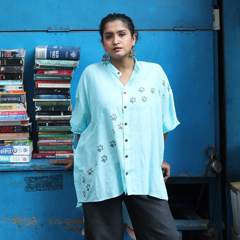Don’t Wait – Shop Today!Organic Cotton Shirt for Men & Women | Block Printed | Full Sleeves | Sky blue Don’t Wait – Shop Today!Organic Cotton Shirt for Men & Women | Block Printed | Full Sleeves | Sky blue
