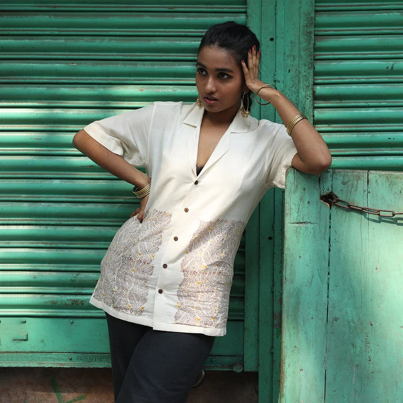 Today Only – Don’t Miss It!Organic Cotton White Shirt for Men & Women | Block Printed | Half Sleeves Today Only – Don’t Miss It!Organic Cotton White Shirt for Men & Women | Block Printed | Half Sleeves