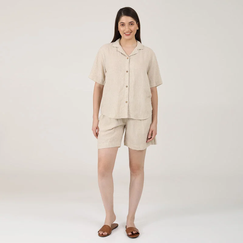 Hot Deals You Can’t Resist!Linen Shirt for Women | Beige | Relax Fit